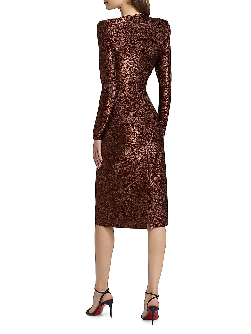 Metallic Lamé Cocktail Dress