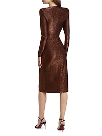 Metallic Lamé Cocktail Dress