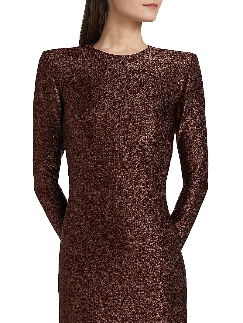 Metallic Lamé Cocktail Dress