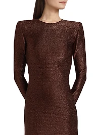 Metallic Lamé Cocktail Dress
