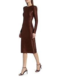 Metallic Lamé Cocktail Dress