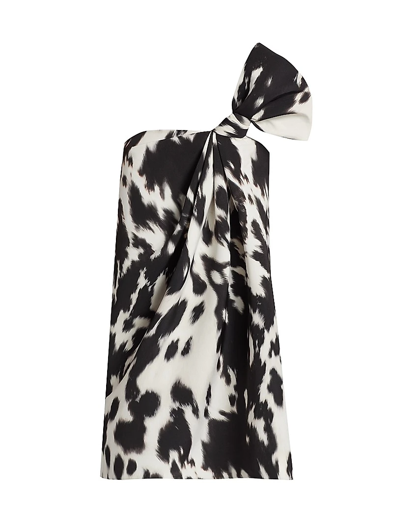 Cow-Printed Cocktail Dress