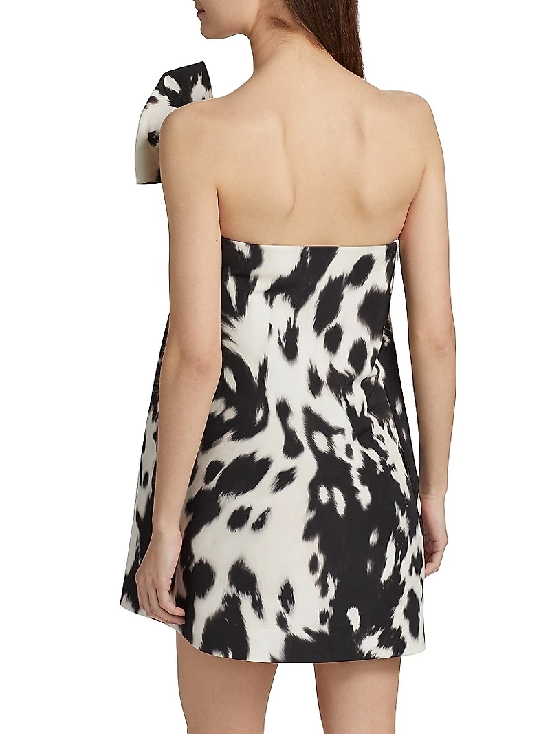 Cow-Printed Cocktail Dress
