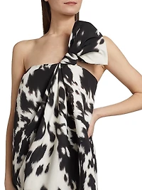 Cow-Printed Cocktail Dress