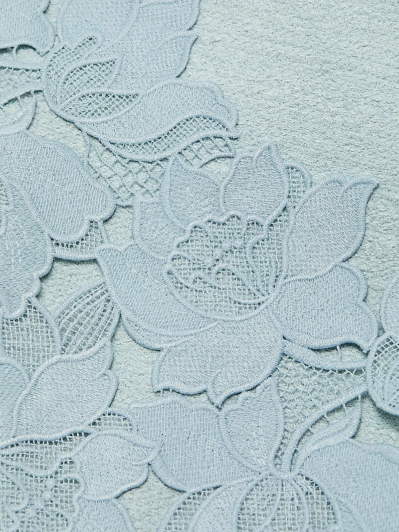 Mixed-Media Sleeveless Midi-Dress