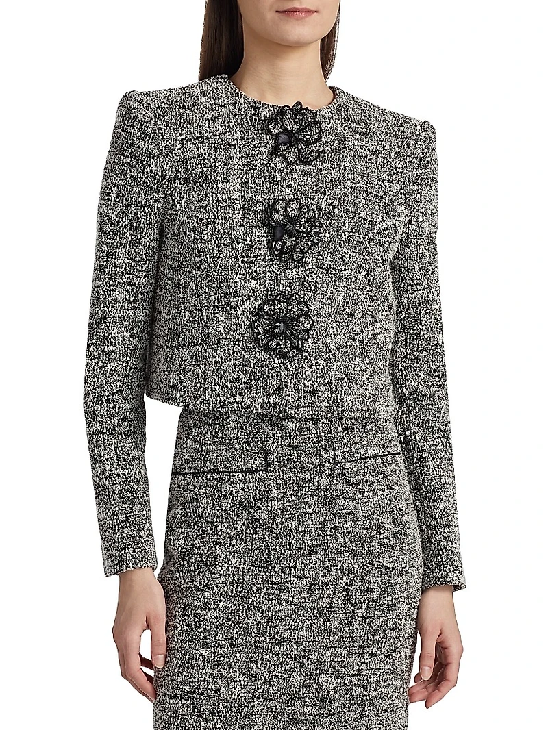 Bouclé Tweed Tailored Jacket
