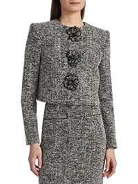 Bouclé Tweed Tailored Jacket