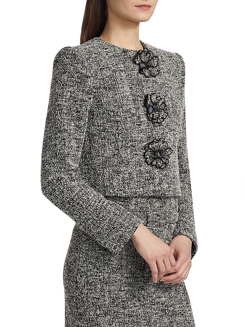 Bouclé Tweed Tailored Jacket