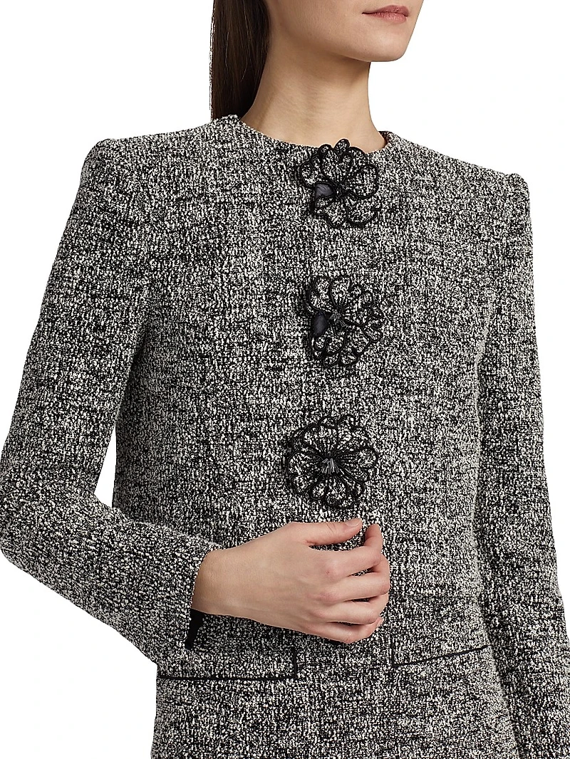 Bouclé Tweed Tailored Jacket