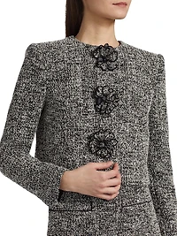 Bouclé Tweed Tailored Jacket