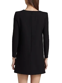 Floral-Embroidered Lace-Up Day Minidress