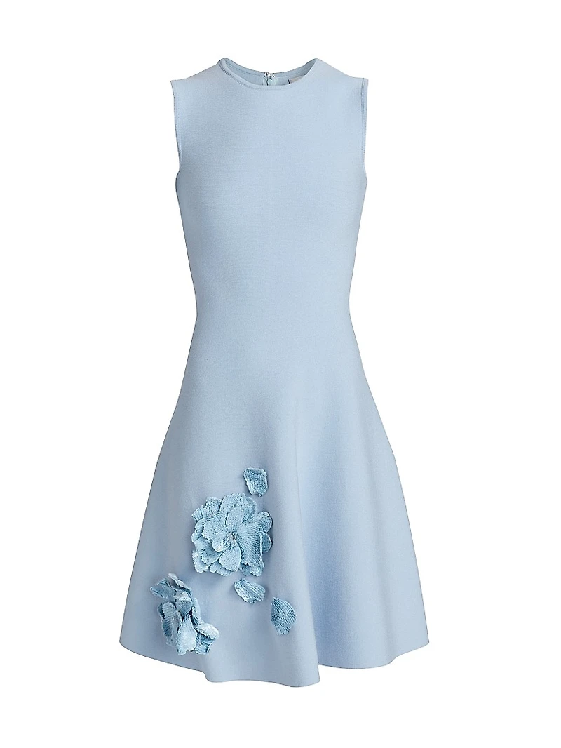 Peony Embellished Fit & Flare Knit Dress