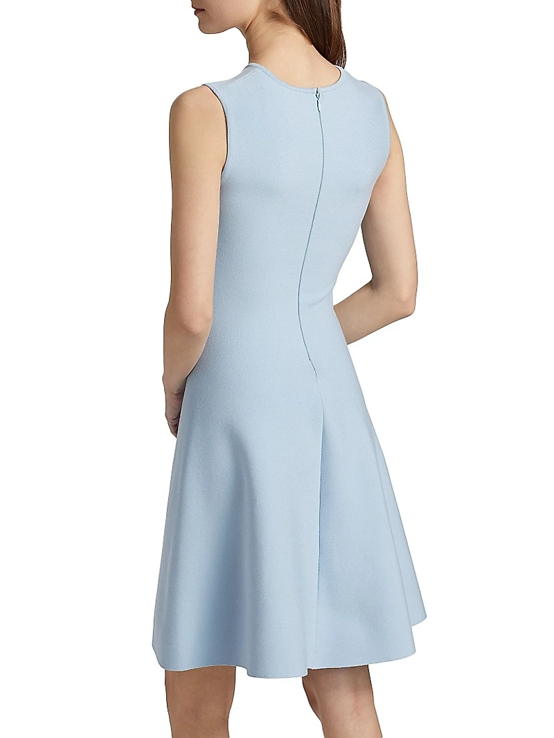 Peony Embellished Fit & Flare Knit Dress