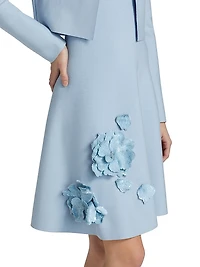 Peony Embellished Fit & Flare Knit Dress