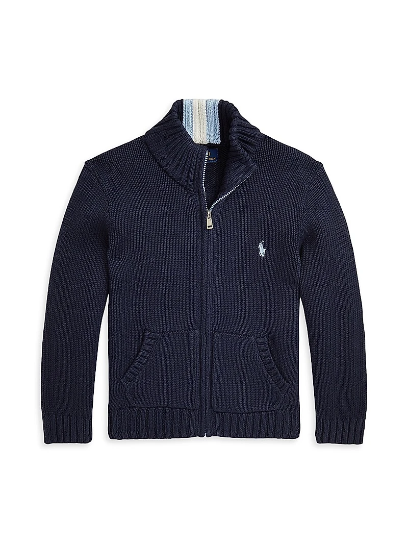Little Boy's & Knit Zip Sweater