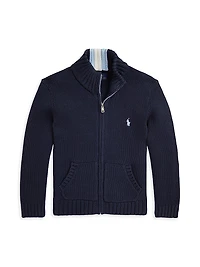 Little Boy's & Knit Zip Sweater
