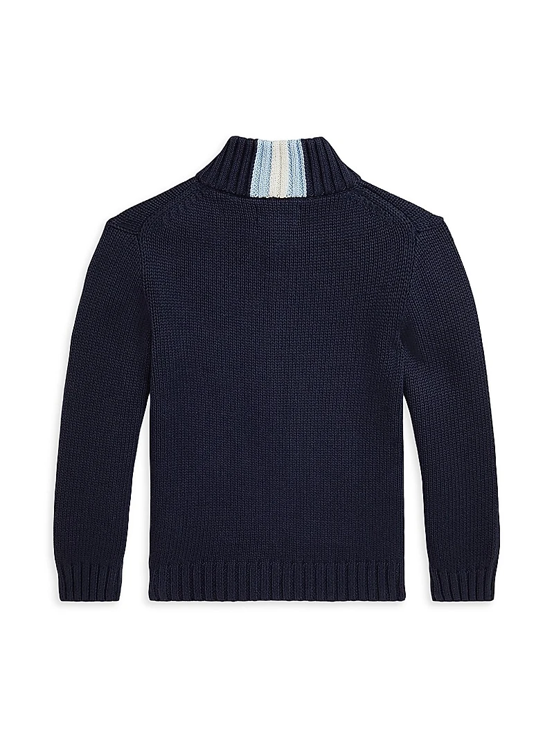 Little Boy's & Knit Zip Sweater