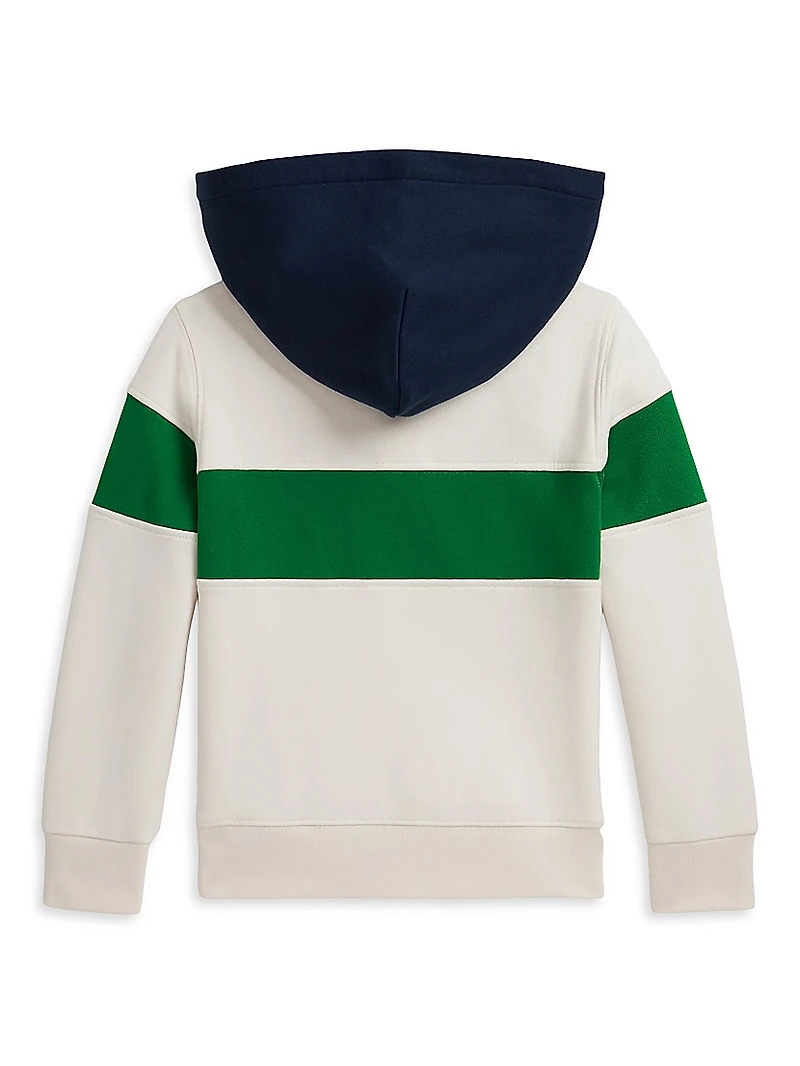 Little Boy's & Logo Cotton-Blend Fleece Hoodie