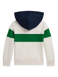 Little Boy's & Logo Cotton-Blend Fleece Hoodie