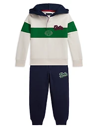 Little Boy's & Logo Cotton-Blend Fleece Hoodie