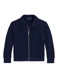 Little Boy's & Cable-Knit Jacket