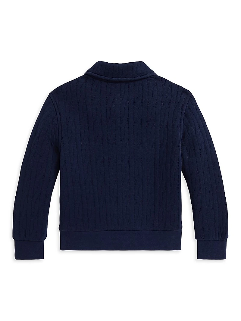 Little Boy's & Cable-Knit Jacket