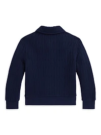 Little Boy's & Cable-Knit Jacket
