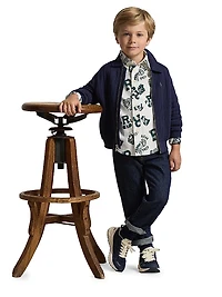 Little Boy's & Cable-Knit Jacket
