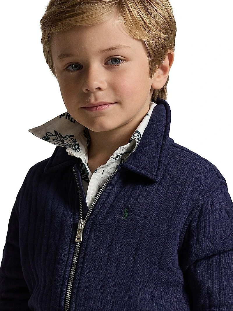 Little Boy's & Cable-Knit Jacket