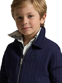 Little Boy's & Cable-Knit Jacket