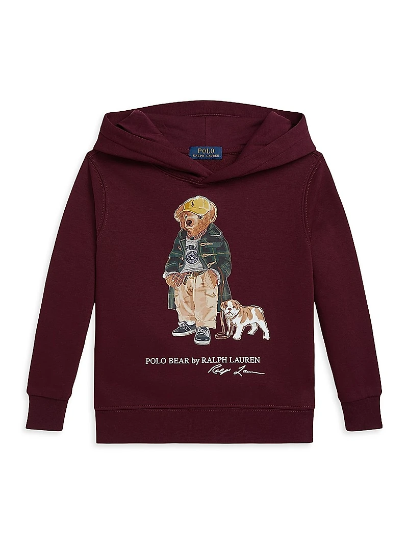 Little Boy's & Polo Bear Cotton-Blend Fleece Hoodie