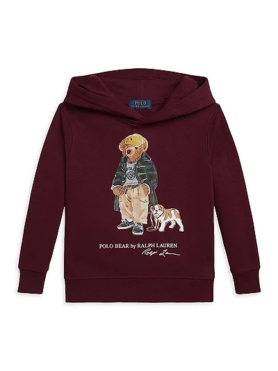 Little Boy's & Polo Bear Cotton-Blend Fleece Hoodie