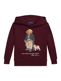 Little Boy's & Polo Bear Cotton-Blend Fleece Hoodie