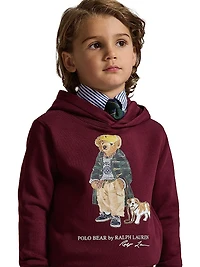 Little Boy's & Polo Bear Cotton-Blend Fleece Hoodie