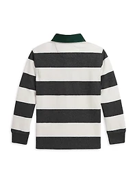 Little Boy's & Polo Bear Cotton Rugby Shirt