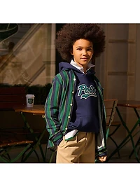 Little Boy's & Logo Cotton-Blend Fleece Hoodie