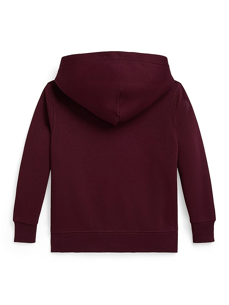 Little Boy's & Polo Bear Logo Double-Knit Hoodie