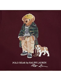 Little Boy's & Polo Bear Logo Double-Knit Hoodie