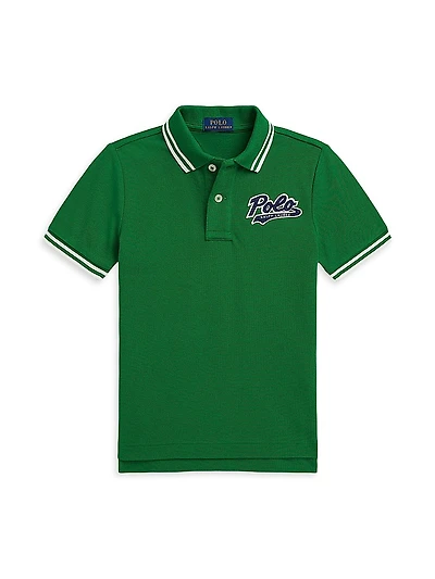 Little Boy's & Logo Cotton Polo Shirt