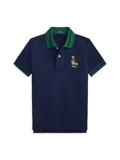Little Boy's & Polo Bear Cotton Shirt