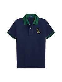 Little Boy's & Polo Bear Cotton Shirt
