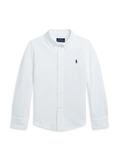 Little Boy's & Featherweight Cotton Mesh Shirt