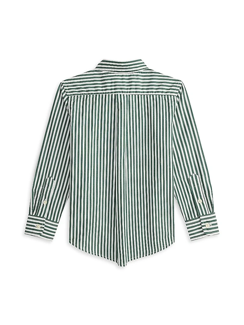 Little Boy's & Striped Poplin Button-Up Shirt