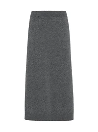 Cashmere Double Knit Midi Skirt