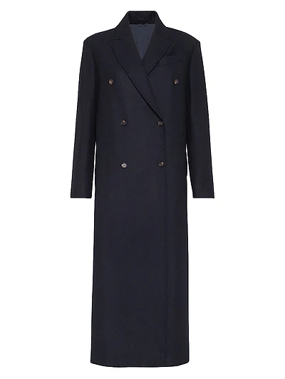 Lightweight Wool Cloth Coat with Monili
