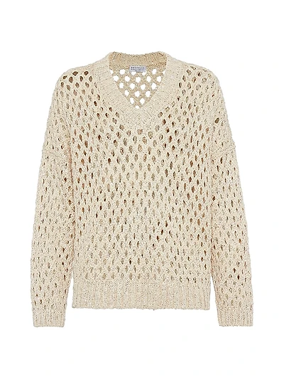 Silk and Linen Dazzling Net Sweater