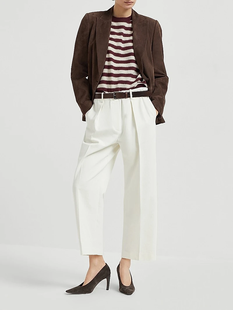 Cashmere Sweater Vest with Sparkling Stripes