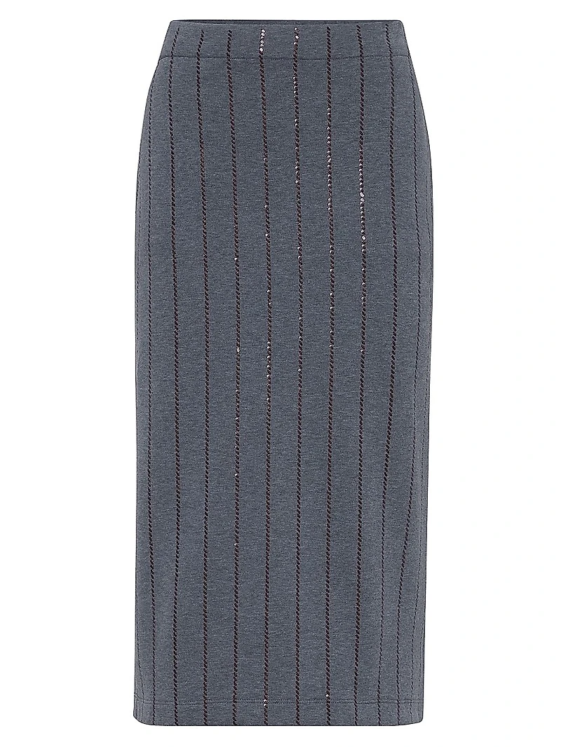Cotton Smooth French Terry Midi Skirt