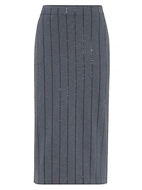 Cotton Smooth French Terry Midi Skirt