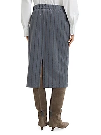 Cotton Smooth French Terry Midi Skirt